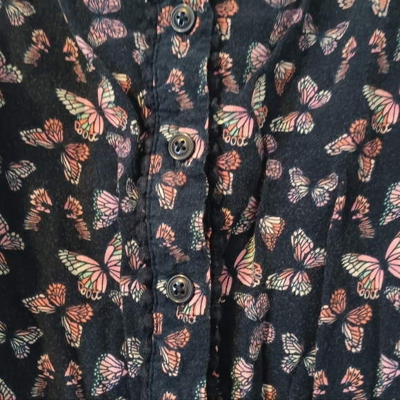 George Butterfly Print Top - Black and Pink - Picture 2 of 7